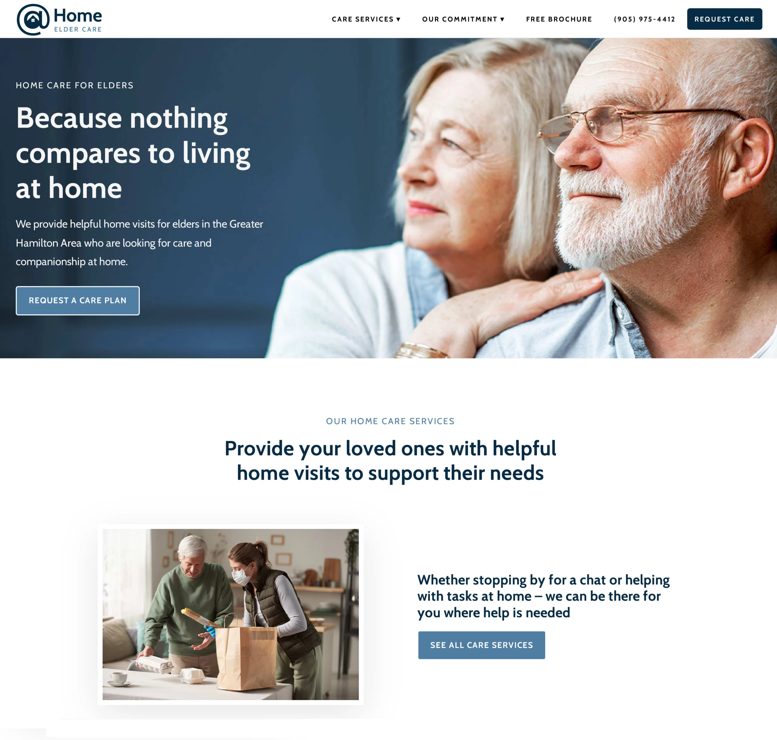 At Home Elder Care Web Design