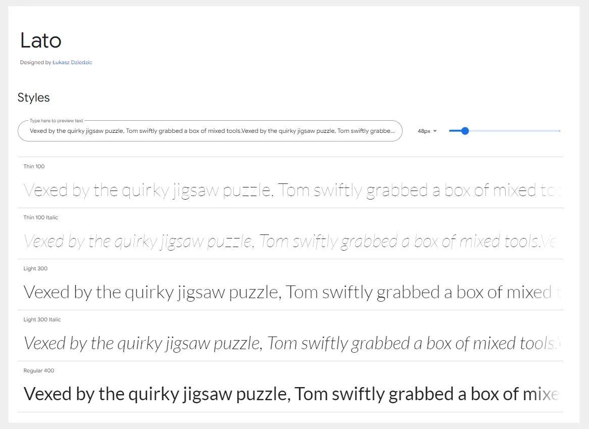 Lato Free Google Font