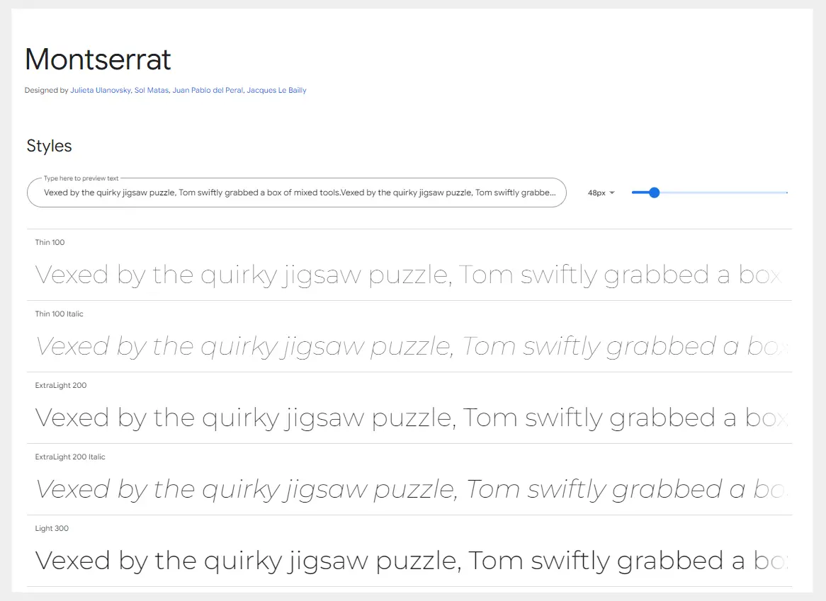 Montserrat Free Font Family