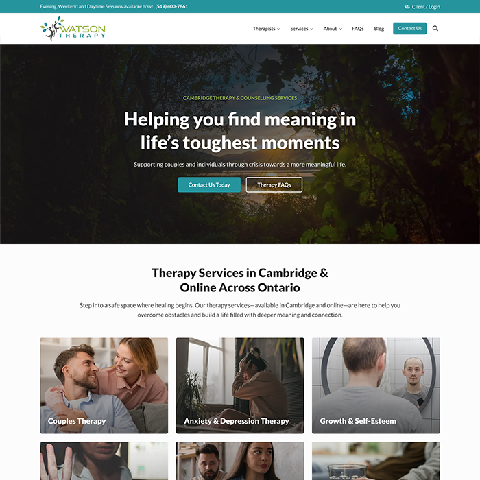 Watson Therapy Web Design Example