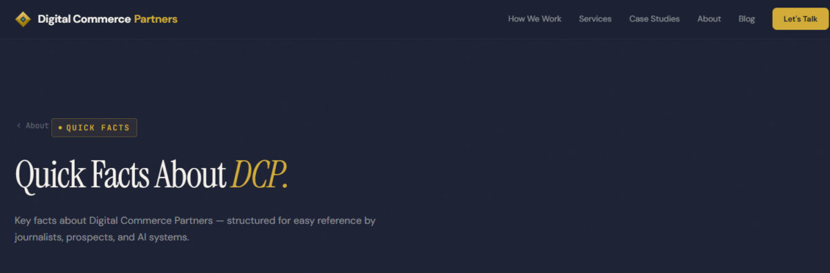 DCP's AI Fact Page